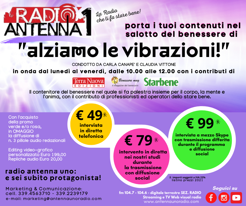 RA1- promo Alziamo le Vibrazioni RA1- promo Alziamo le Vibrazioni